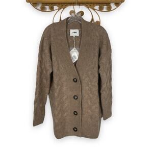 New J. ING mohair button front knit sweater L